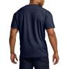 CQR Men’s Short Sleeve Military Tactical T-Shirt, Athletic Gym Training Army Shirts, Outdoor Hiking Workout Shirt(Frost Pro Crewneck Police Navy)