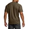 CQR Men’s Short Sleeve Military Tactical T-Shirt, Athletic Gym Training Army Shirts, Outdoor Hiking Workout Shirt(Frost Pro Crewneck Tundra)