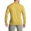 CQR Men’s UPF 50+ Sun Protection Long Sleeve Quick Dry Athletic Shirts, Stretch Running Workout Hiking T-Shirts(Basic Desert Yellow)