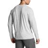 CQR Men’s UPF 50+ Sun Protection Long Sleeve Quick Dry Athletic Shirts, Stretch Running Workout Hiking T-Shirts(Basic Light Grey)