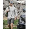 CQR Men’s UPF 50+ Sun Protection Long Sleeve Quick Dry Athletic Shirts, Stretch Running Workout Hiking T-Shirts(Basic Light Grey)