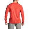 CQR Men’s UPF 50+ Sun Protection Long Sleeve Quick Dry Athletic Shirts, Stretch Running Workout Hiking T-Shirts(Basic Rescue Orange)