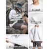 CQR Men’s UPF 50+ Sun Protection Long Sleeve Quick Dry Athletic Shirts, Stretch Running Workout Hiking T-Shirts(Basic White)