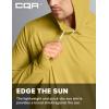 CQR Men’s UPF 50+ Sun Protection Long Sleeve Quick Dry Athletic Shirts, Stretch Running Workout Hiking T-Shirts(Protector Hoodie Desert Yellow)
