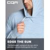 CQR Men’s UPF 50+ Sun Protection Long Sleeve Quick Dry Athletic Shirts, Stretch Running Workout Hiking T-Shirts(Protector Hoodie Ocean)