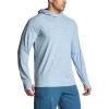 CQR Men’s UPF 50+ Sun Protection Long Sleeve Quick Dry Athletic Shirts, Stretch Running Workout Hiking T-Shirts(Protector Hoodie Ocean)