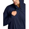 CQR Men’s UPF 50+ Sun Protection Long Sleeve Quick Dry Athletic Shirts, Stretch Running Workout Hiking T-Shirts(Protector Hoodie Operator Navy)