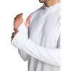 CQR Men’s UPF 50+ Sun Protection Long Sleeve Quick Dry Athletic Shirts, Stretch Running Workout Hiking T-Shirts(Protector Hoodie White)