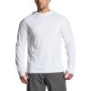 CQR Men’s UPF 50+ Sun Protection Long Sleeve Quick Dry Athletic Shirts, Stretch Running Workout Hiking T-Shirts(Protector Hoodie White)