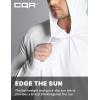 CQR Men’s UPF 50+ Sun Protection Long Sleeve Quick Dry Athletic Shirts, Stretch Running Workout Hiking T-Shirts(Protector Hoodie White)