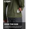 CQR Men’s UPF 50+ Sun Protection Long Sleeve Quick Dry Athletic Shirts, Stretch Running Workout Hiking T-Shirts(Protector Soil Green)