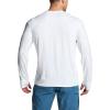 CQR Men’s UPF 50+ Sun Protection Long Sleeve Quick Dry Athletic Shirts, Stretch Running Workout Hiking T-Shirts(Protector White)