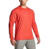 CQR Men’s UPF 50+ Sun Protection Long Sleeve Quick Dry Athletic Shirts, Stretch Running Workout Hiking T-Shirts(Basic Rescue Orange)