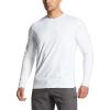 CQR Men’s UPF 50+ Sun Protection Long Sleeve Quick Dry Athletic Shirts, Stretch Running Workout Hiking T-Shirts(Basic White)
