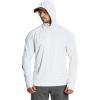 CQR Men’s UPF 50+ Sun Protection Long Sleeve Quick Dry Athletic Shirts, Stretch Running Workout Hiking T-Shirts(Protector Hoodie White)
