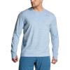 CQR Men’s UPF 50+ Sun Protection Long Sleeve Quick Dry Athletic Shirts, Stretch Running Workout Hiking T-Shirts(Protector Ocean)