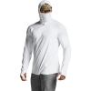CQR Men’s UPF 50+ Sun Protection Long Sleeve Quick Dry Athletic Shirts, Stretch Running Workout Hiking T-Shirts(Response Hoodie White)