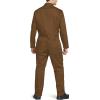 CQR Men’s Zip-Front Coverall, Twill Stain & Wrinkle Resistant Work Coverall, Action Back Jumpsuit with Multi Pockets(Twill Long Sleeve Brown)