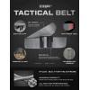 CQR Tactical Belt, Military Style Heavy Duty Belt, Webbing EDC Quick-Release Buckle(Dura Nylon Grey)