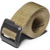 CQR Tactical Belt, Military Style Heavy Duty Belt, Webbing EDC Quick-Release Buckle(Dura Nylon Khaki)