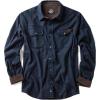 CQR Men’s 100% All Cotton Button Down Flannel Shirts, Long Sleeve Brushed Warm Soft Casual Outdoor Plaid Shirt(Suede Navy)