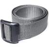 CQR Tactical Belt, Military Style Heavy Duty Belt, Webbing EDC Quick-Release Buckle(2pack Dura Nylon Black/ Grey)