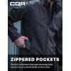 CQR Men’s Water Resistant Tactical Softshell Jacket, Fleece Lined High Neck Full Zip, Wind Rain Hiking Hunting Winter Outdoor(Urban Heather Dark Grey)