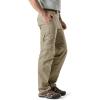 CQR Men’s Convertible Cargo Tactical Pants, Water Resistant Outdoor Hiking Pants, Zip Off Lightweight Stretch Work Pants(Lightweight Zip-off Tan)