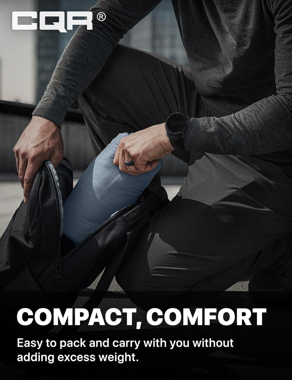 imageCQR Mens Lightweight Warm Insulated Jacket Windproof Water Resistant Winter Active Coat for Hiking Work Outdoor TacticalFrame Shadow Grey Stone Blue