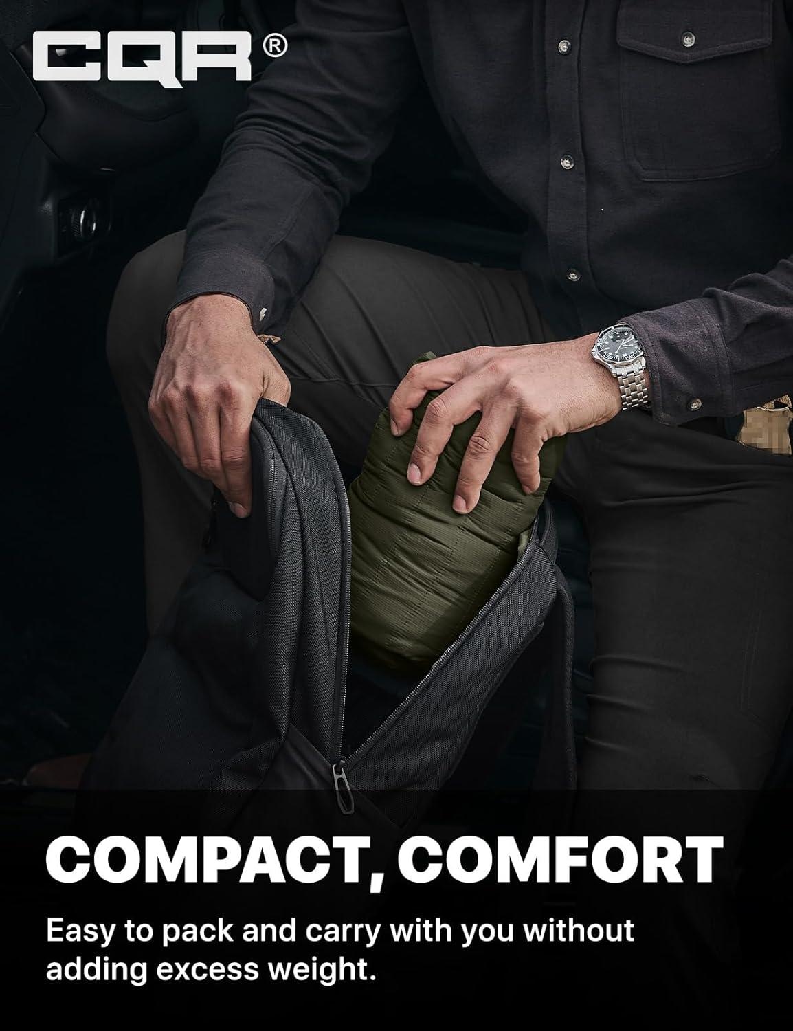 imageCQR Mens Lightweight Warm Insulated Jacket Windproof Water Resistant Winter Active Coat for Hiking Work Outdoor TacticalLayer Army Green Soil Green