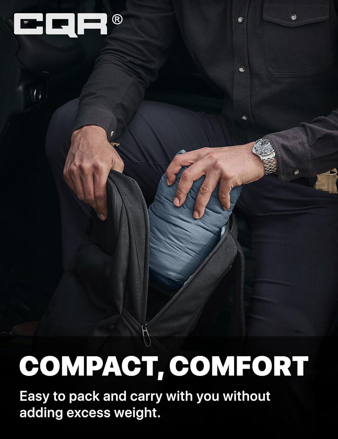 imageCQR Mens Lightweight Warm Insulated Jacket Windproof Water Resistant Winter Active Coat for Hiking Work Outdoor TacticalLayer Navy Stone Blue