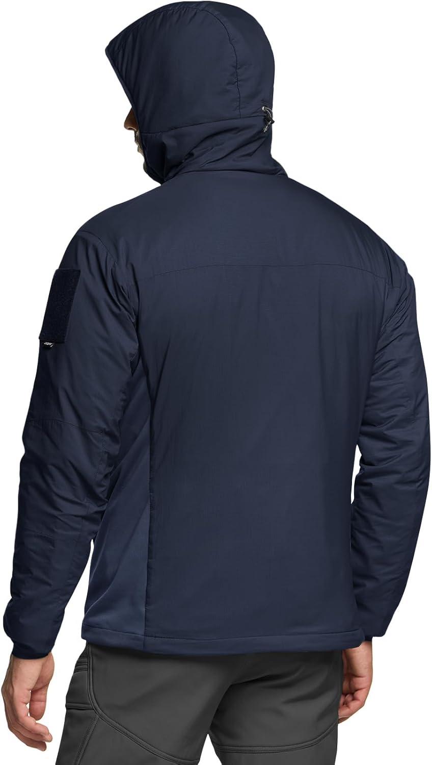 imageCQR Mens Lightweight Warm Insulated Jacket Windproof Water Resistant Winter Active Coat for Hiking Work Outdoor TacticalLightweight Operator Navy