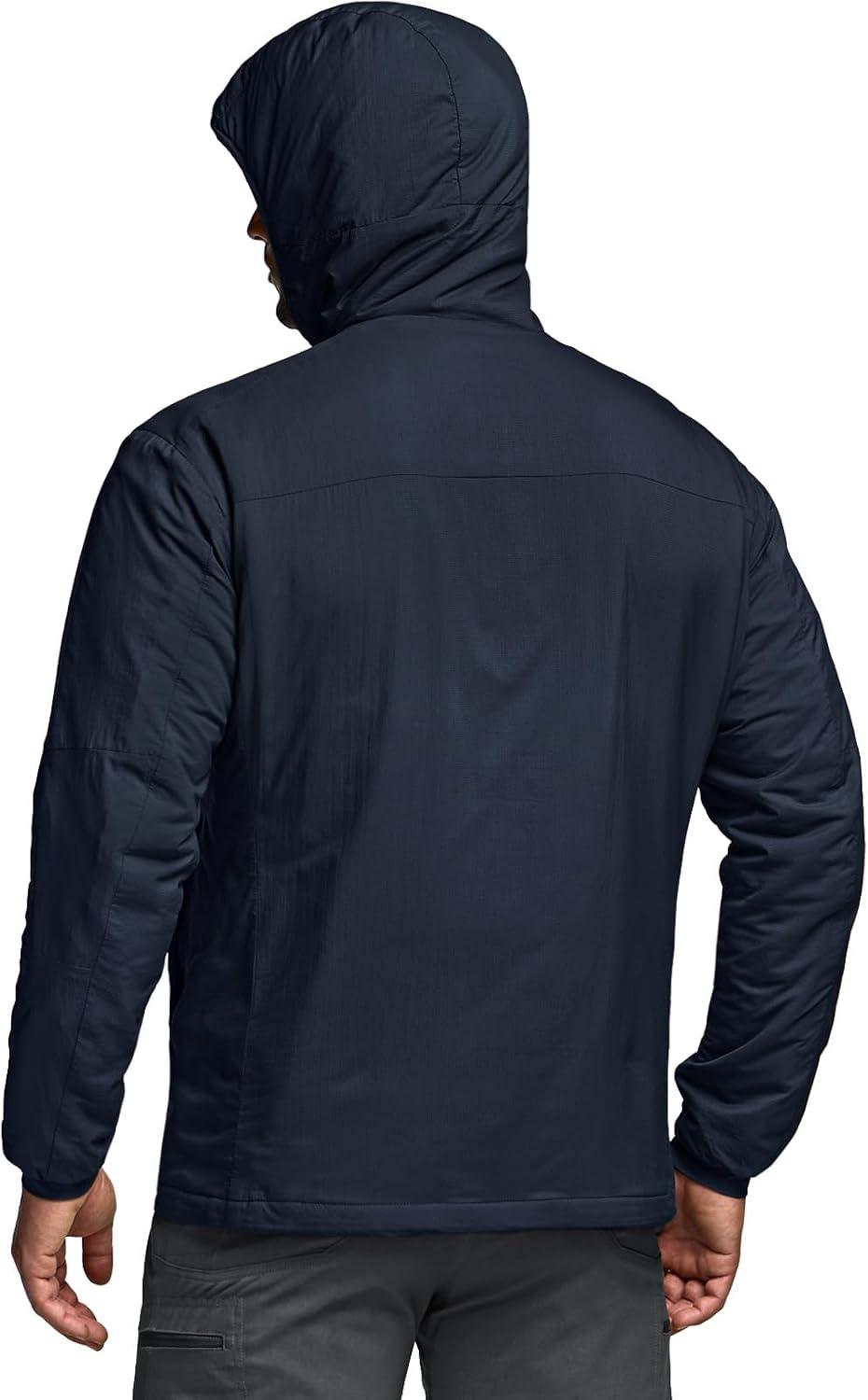 imageCQR Mens Lightweight Warm Insulated Jacket Windproof Water Resistant Winter Active Coat for Hiking Work Outdoor TacticalVeil Navy