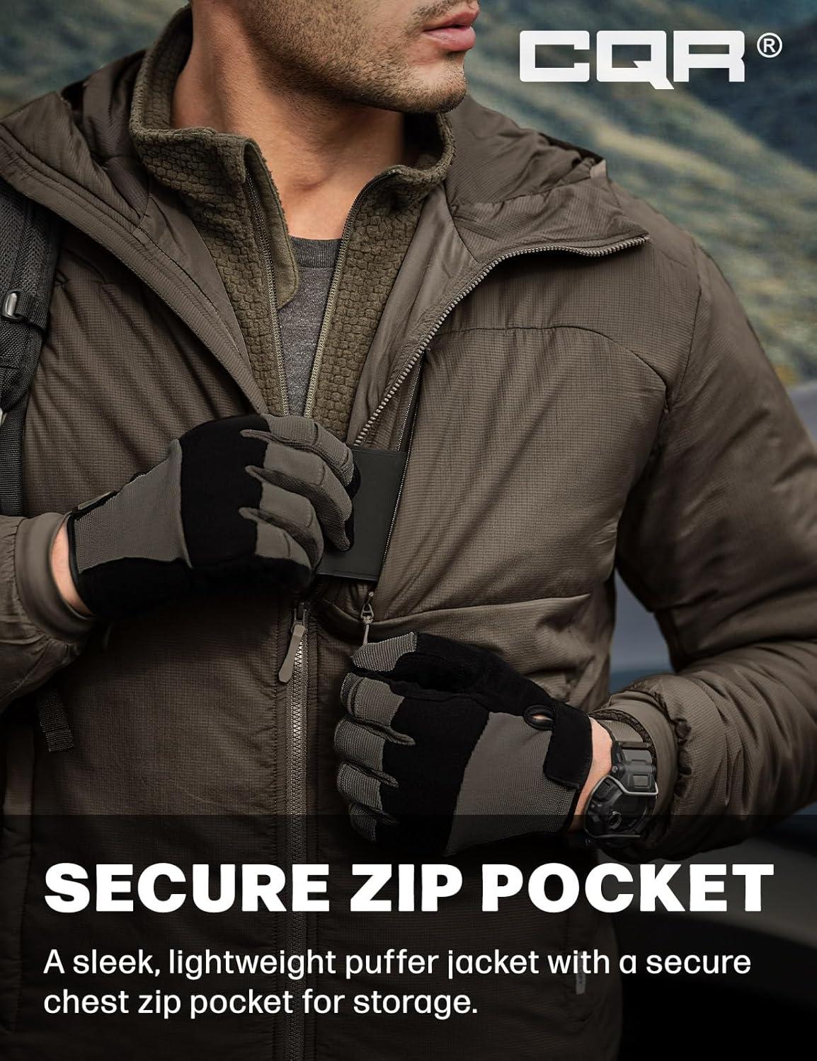 imageCQR Mens Lightweight Warm Insulated Jacket Windproof Water Resistant Winter Active Coat for Hiking Work Outdoor TacticalVeil Tundra