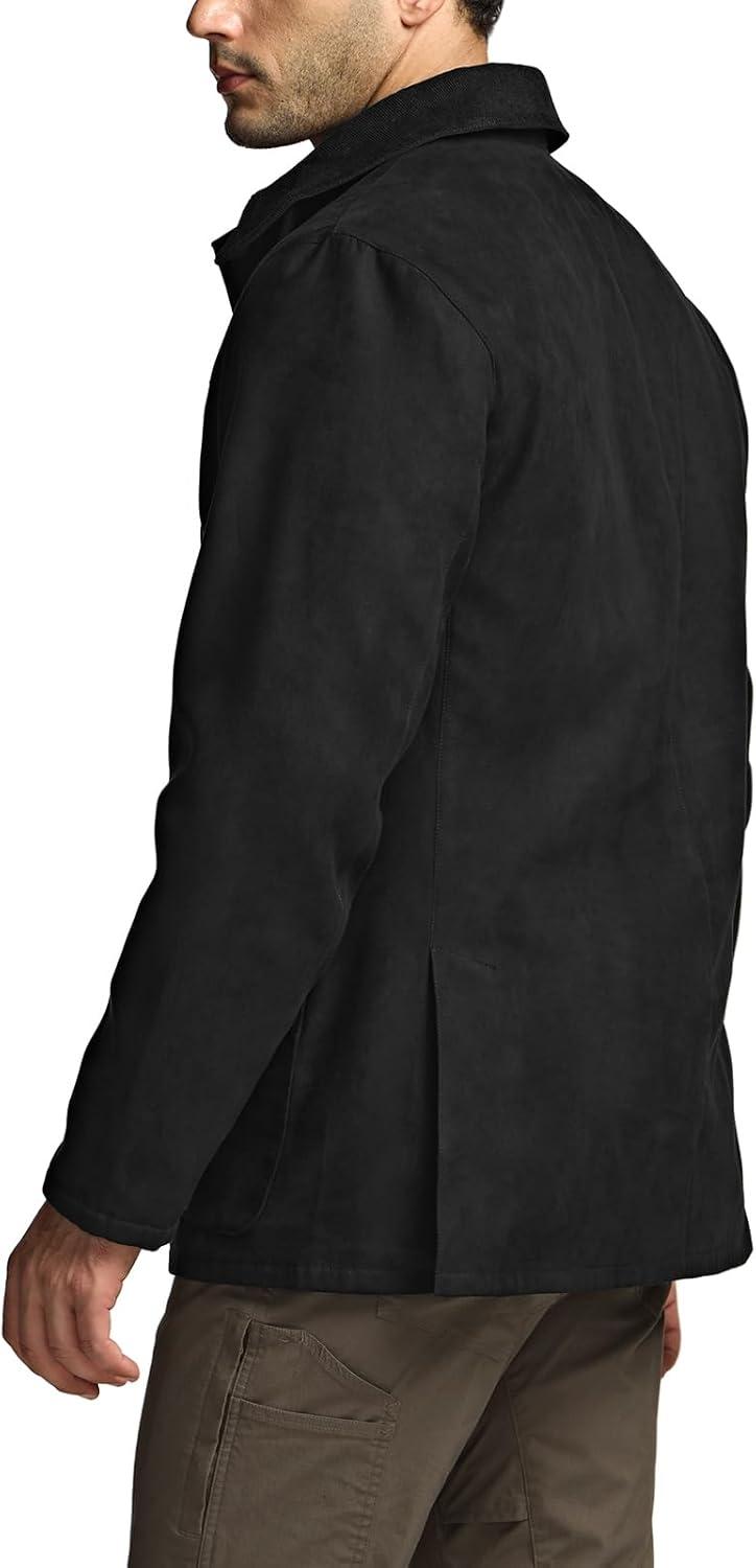 imageCQR Mens Flannel Shirt Jacket Long Sleeve Winter Warm Outdoor Casual Plaid Jacket Coat with PocketsSuede Huntsman Night Sky