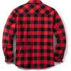 CQR Men’s Flannel Shirt Jacket Long Sleeve, Winter Warm Outdoor Casual Plaid Jacket Coat with Pockets(Sherpa Check Classic Red)