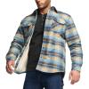 CQR Men’s Flannel Shirt Jacket Long Sleeve, Winter Warm Outdoor Casual Plaid Jacket Coat with Pockets(Sherpa Check Seashore)