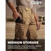 CQR Men’s Flex Stretch Tactical Pants, Water Resistant Ripstop Cargo Pants, Lightweight EDC Outdoor Work Hiking Pants(Tac-stretch Cargo Coyote)