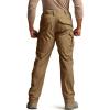 CQR Men’s Flex Stretch Tactical Pants, Water Resistant Ripstop Cargo Pants, Lightweight EDC Outdoor Work Hiking Pants(Tac-stretch Cargo Coyote)