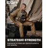 CQR Men’s Flex Stretch Tactical Pants, Water Resistant Ripstop Cargo Pants, Lightweight EDC Outdoor Work Hiking Pants(Tac-stretch Cargo Coyote)