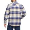 CQR Men’s Flannel Shirt Jacket Long Sleeve, Winter Warm Outdoor Casual Plaid Jacket Coat with Pockets