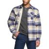 CQR Men’s Flannel Shirt Jacket Long Sleeve, Winter Warm Outdoor Casual Plaid Jacket Coat with Pockets