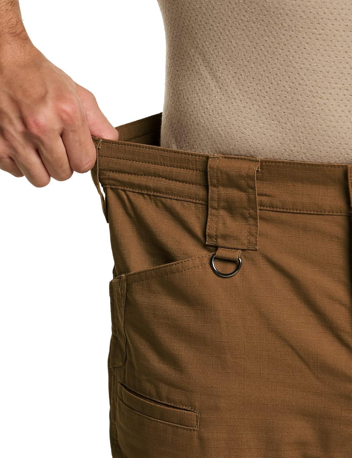 imageCQR Mens Tactical Pants Water Resistant Ripstop Cargo Pants Lightweight EDC Work Hiking Pants Outdoor ApparelDuratex Mag Pocket Copper Brown