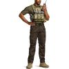 CQR Men’s Tactical Pants, Water Resistant Ripstop Cargo Pants, Lightweight EDC Work Hiking Pants, Outdoor Apparel(Duratex Mag Pocket Dark Brown)