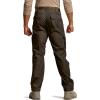 CQR Men’s Tactical Pants, Water Resistant Ripstop Cargo Pants, Lightweight EDC Work Hiking Pants, Outdoor Apparel(Duratex Mag Pocket Dark Brown)