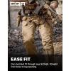 CQR Men’s Tactical Pants, Water Resistant Ripstop Cargo Pants, Lightweight EDC Work Hiking Pants, Outdoor Apparel(Duratex Mag Pocket Khaki)