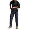 CQR Men’s Tactical Pants, Water Resistant Ripstop Cargo Pants, Lightweight EDC Work Hiking Pants, Outdoor Apparel(Duratex Mag Pocket Police Navy)