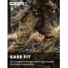 CQR Men’s Tactical Pants, Water Resistant Ripstop Cargo Pants, Lightweight EDC Work Hiking Pants, Outdoor Apparel(Duratex Mag Pocket Print Fractal Camo)