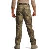 CQR Men’s Tactical Pants, Water Resistant Ripstop Cargo Pants, Lightweight EDC Work Hiking Pants, Outdoor Apparel(Duratex Mag Pocket Print Fractal Camo)