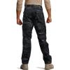 CQR Men’s Tactical Pants, Water Resistant Ripstop Cargo Pants, Lightweight EDC Work Hiking Pants, Outdoor Apparel(Duratex Mag Pocket Print Utility Camo Black)